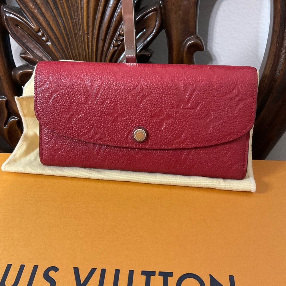 Louis Vuitton  Red Impreinte  wallet